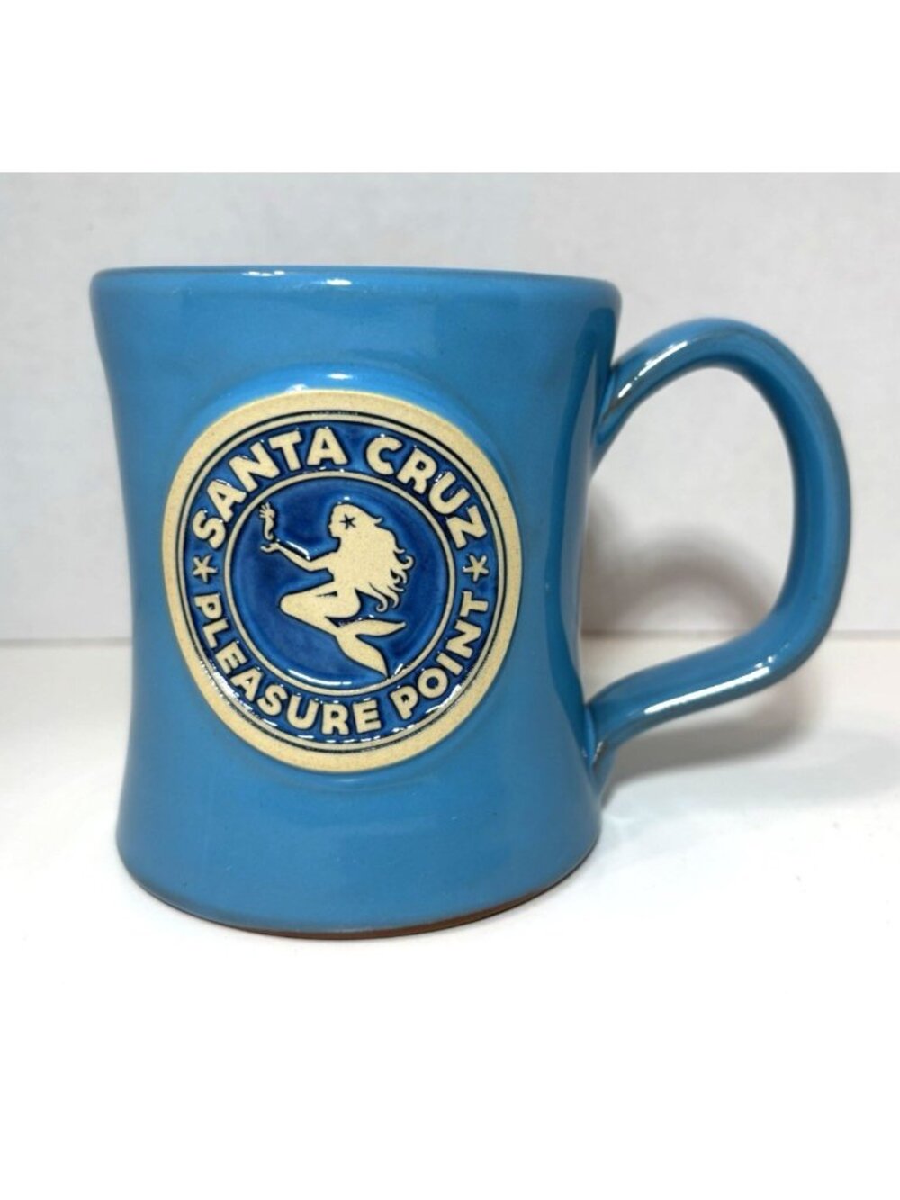Deneen Pottery Mug Santa Cruz CA Pleasure Point Meraid Blue Cup 2018
